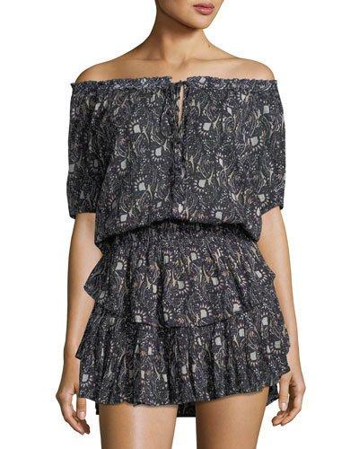 Poppy Paisley-print Tiered Dress