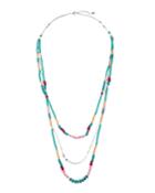 Delicate Beaded Triple-strand Necklace