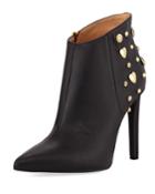 Heart Studded Leather Booties