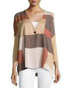 Patch-print Ribbed-sleeve Jacket,