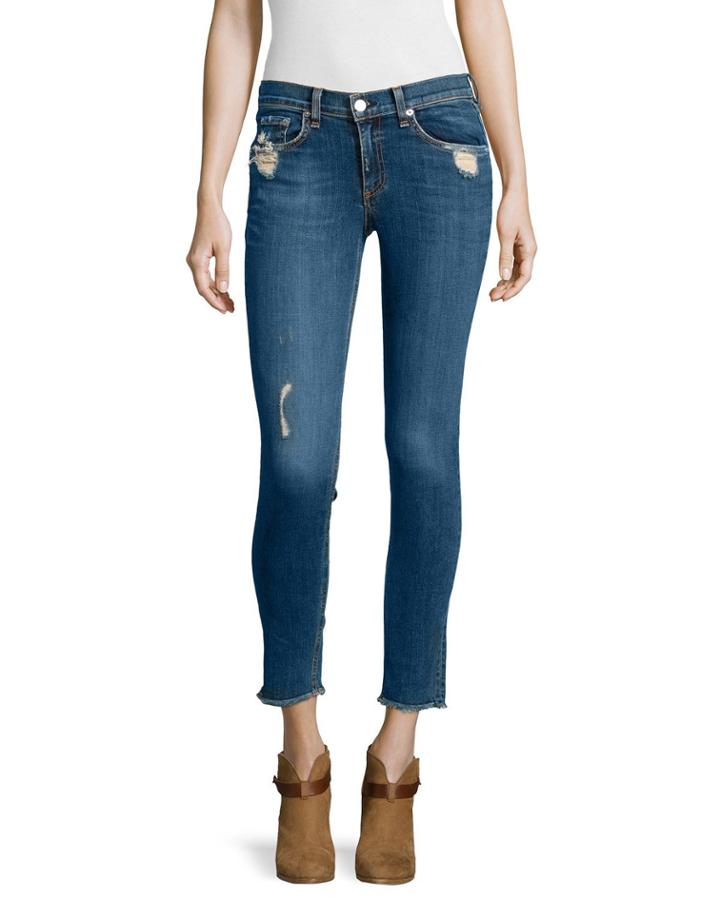 Destroyed Dark Skinny Jeans,