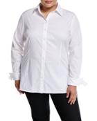 High-low Stretch-poplin Tunic,