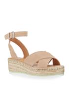 Lacy Suede Espadrille Wedge