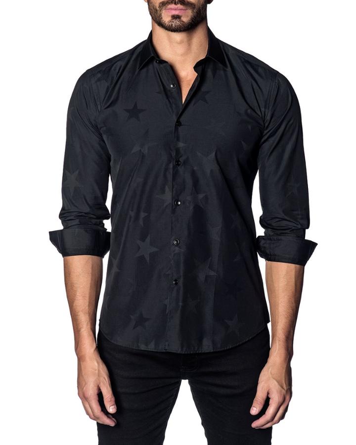 Men's Semi-fitted Tonal Star Print