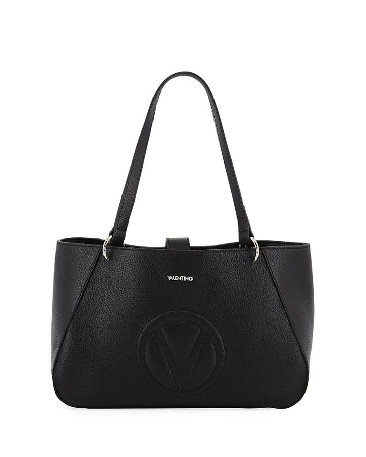 Charlotte Dollaro Leather Shoulder Tote Bag