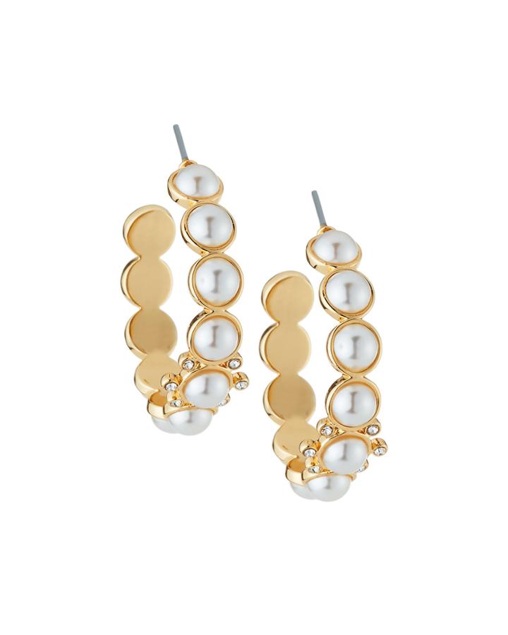 Pearly Hoop Earrings