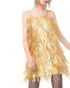Metallic Fringed-leather