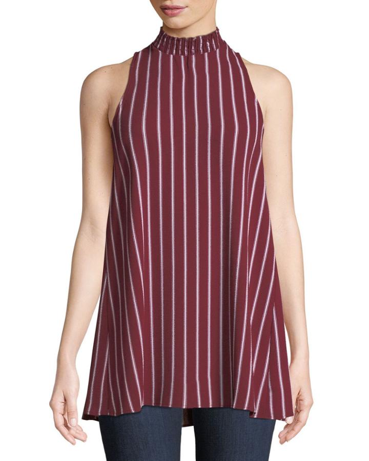 Madeline Mock-neck Sleeveless Tunic