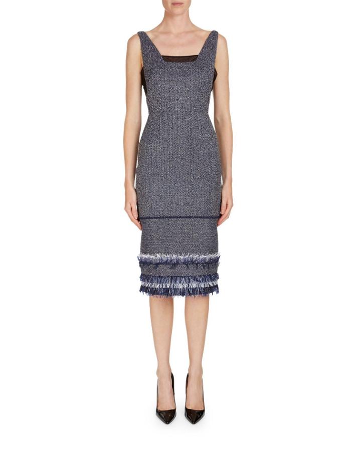 Riseley Sleeveless Tweed Dress With