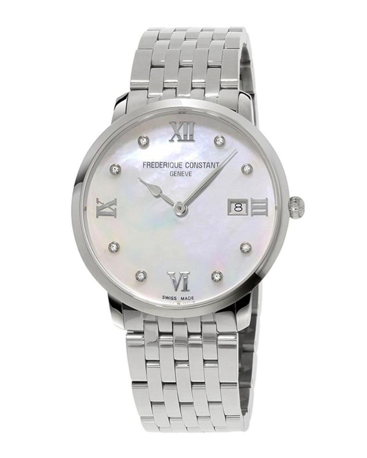 36mm Classic Slimline Diamond Watch W/ Bracelet,