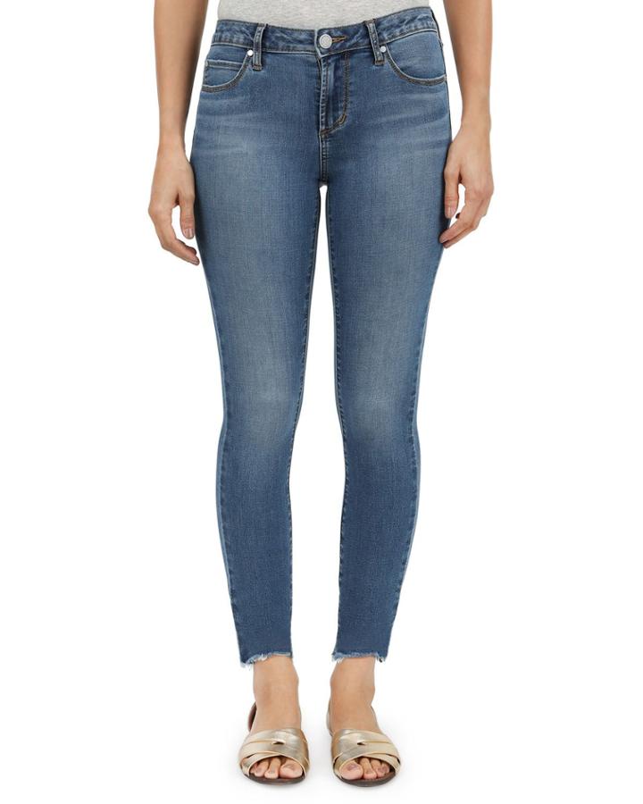Carly Skinny Crop Raw-hem Jeans