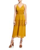 Lace-panel Sleeveless