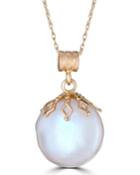 14k Freshwater Pearl Pendant Necklace