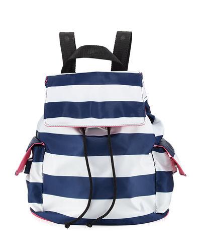 Geo-print Nylon Drawstring Backpack