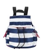 Geo-print Nylon Drawstring Backpack