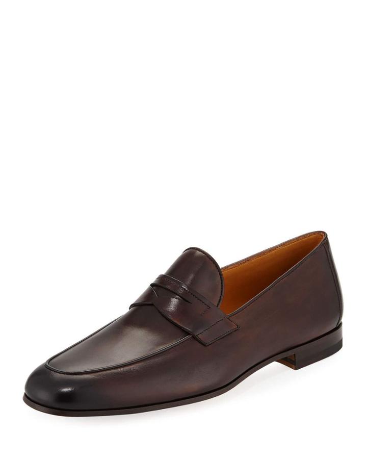 Hand-antiqued Calf Leather Penny