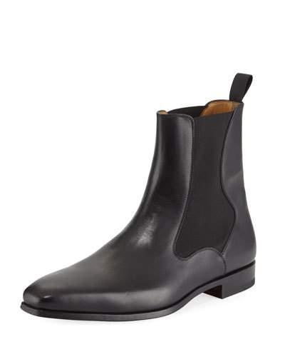 Massimo Gored Calf Boot, Black