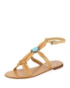 Braided Leather Ankle-strap