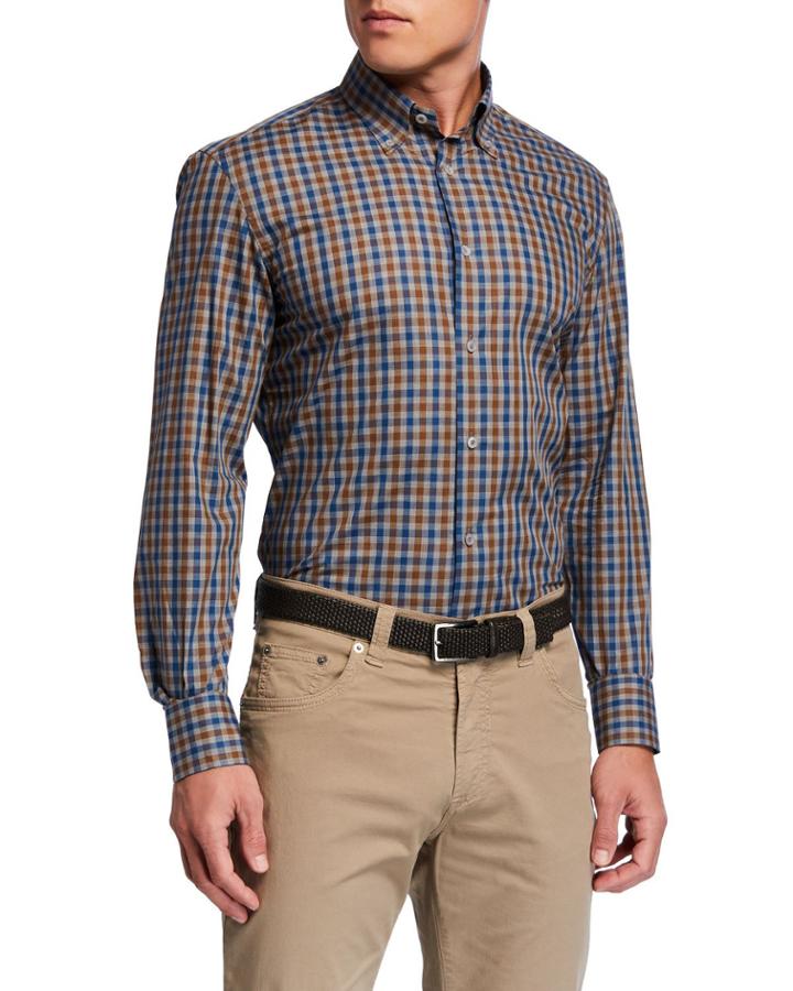 Men's Gingham Check Cotton