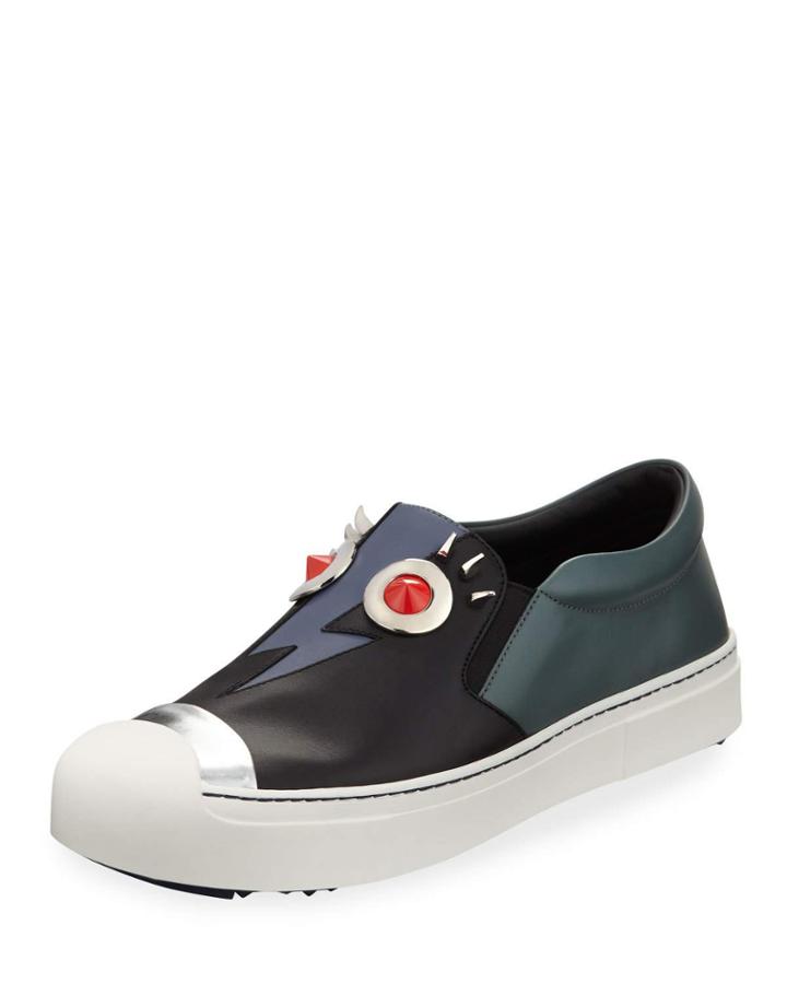 Leather Faces Slip-on