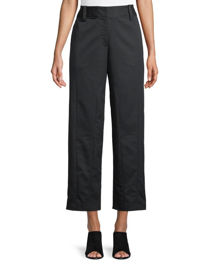 Violet Cropped Wide-leg Trousers