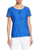 Short-sleeve Knit Lace With