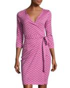 Julian Floral-print Wrap Dress, Pink