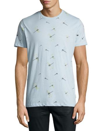 Men's Dragonfly-print Crewneck T-shirt