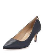 Stroll Pointed-toe Leather Pump, Navy