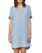 Macey Cheetah-print Chambray