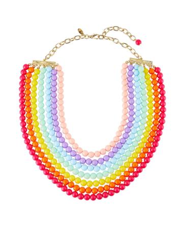Multi-row Rainbow Necklace,
