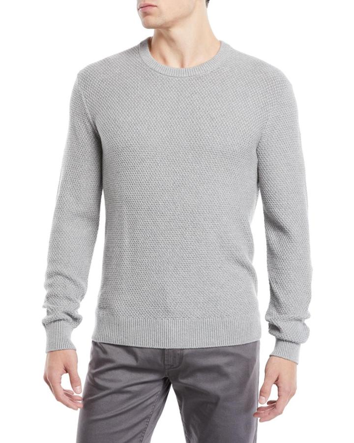 Men's Tuck-stitch Organic Cotton Crewneck