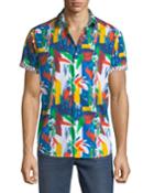 Men's Lakelane Classic-fit Brushstroke Short-sleeve