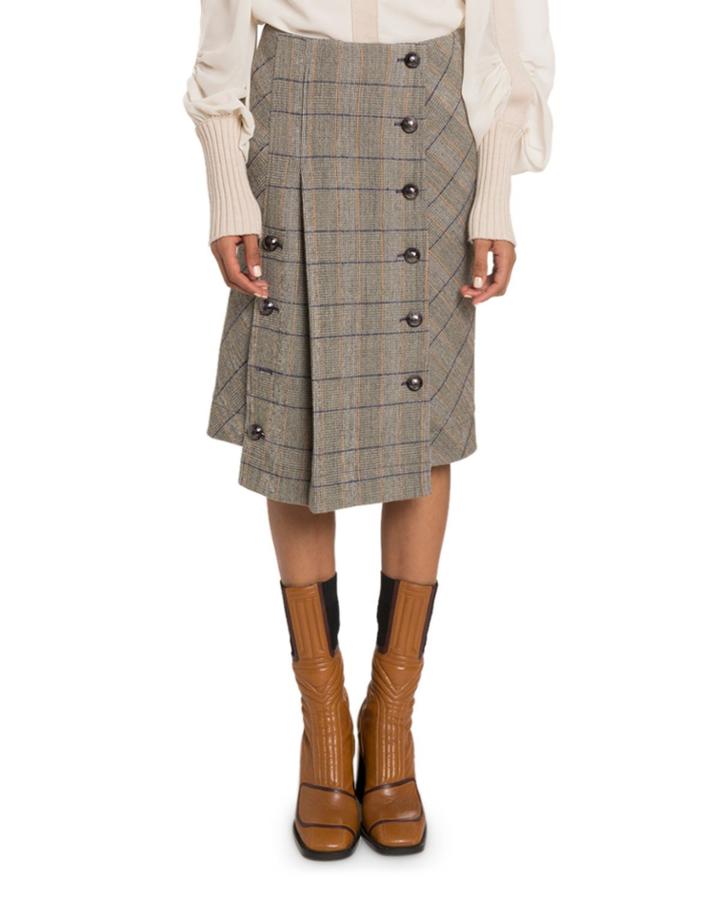 Button-front Pleated