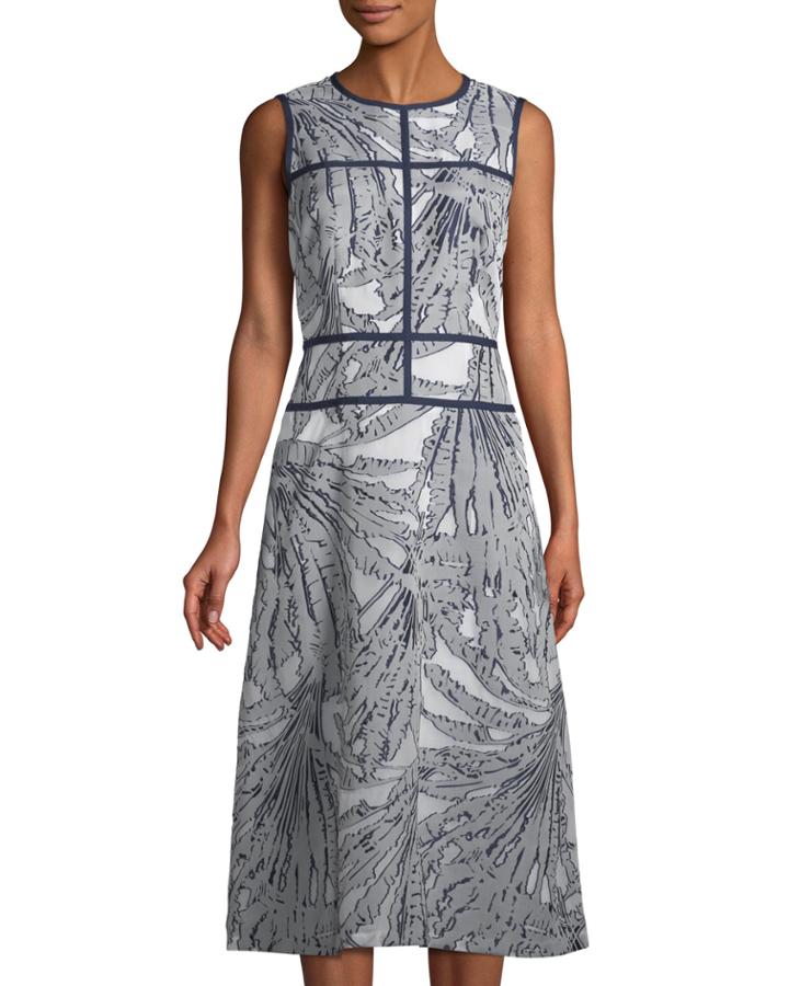 Damaris Tropical-print Fil Coupe Dress