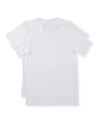 Men's Stretch-cotton V-neck T-shirt, Two Pack