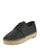 Cynthia Lace-up Leather Espadrille