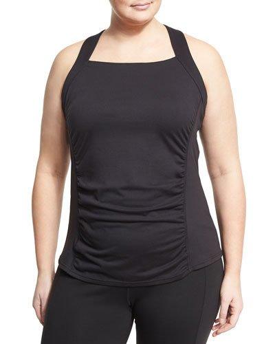 Alecia Cross-back Tank, Black,