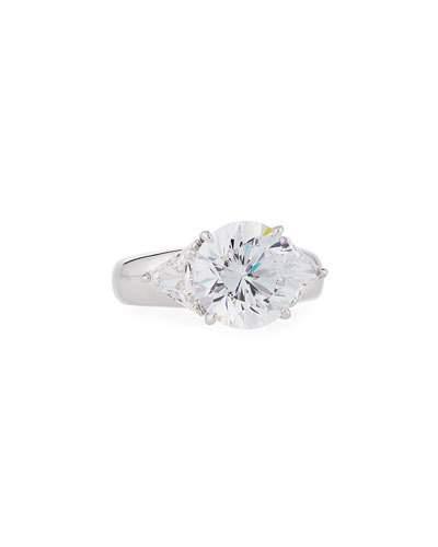 Mixed-cut Crystal Wide-shank Ring