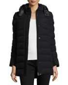 Quilted Down Puffer Jacket, Nero