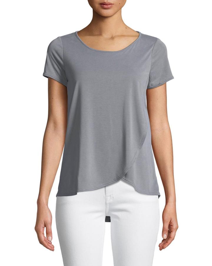 Crewneck Tulip-hem Tee