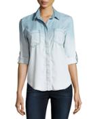 Riley Chambray Blouse, Faded
