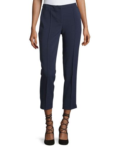 Skinny Mid-rise Cropped Pants, Nanette Navy