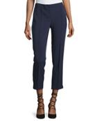 Skinny Mid-rise Cropped Pants, Nanette Navy
