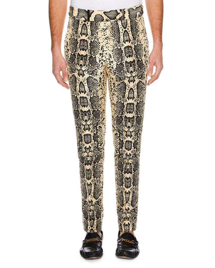 Men's Snakeskin-print