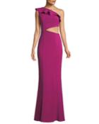 Emma Side-cutout Ruffle Dress