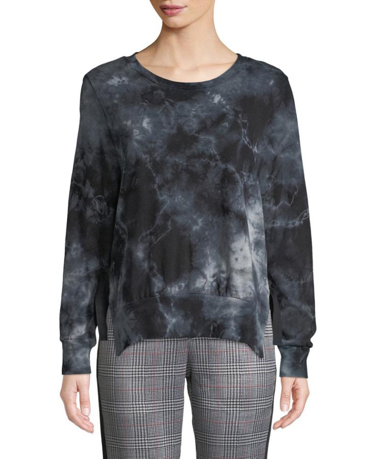 Tea-stained Tie-dye Slit Side