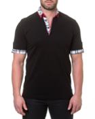 Men's Vip Black Checkered Polo