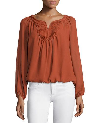 Long Sleeve Yoke Blouse
