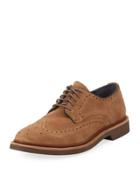 Monroe Suede Wing-tip Oxford, Brown